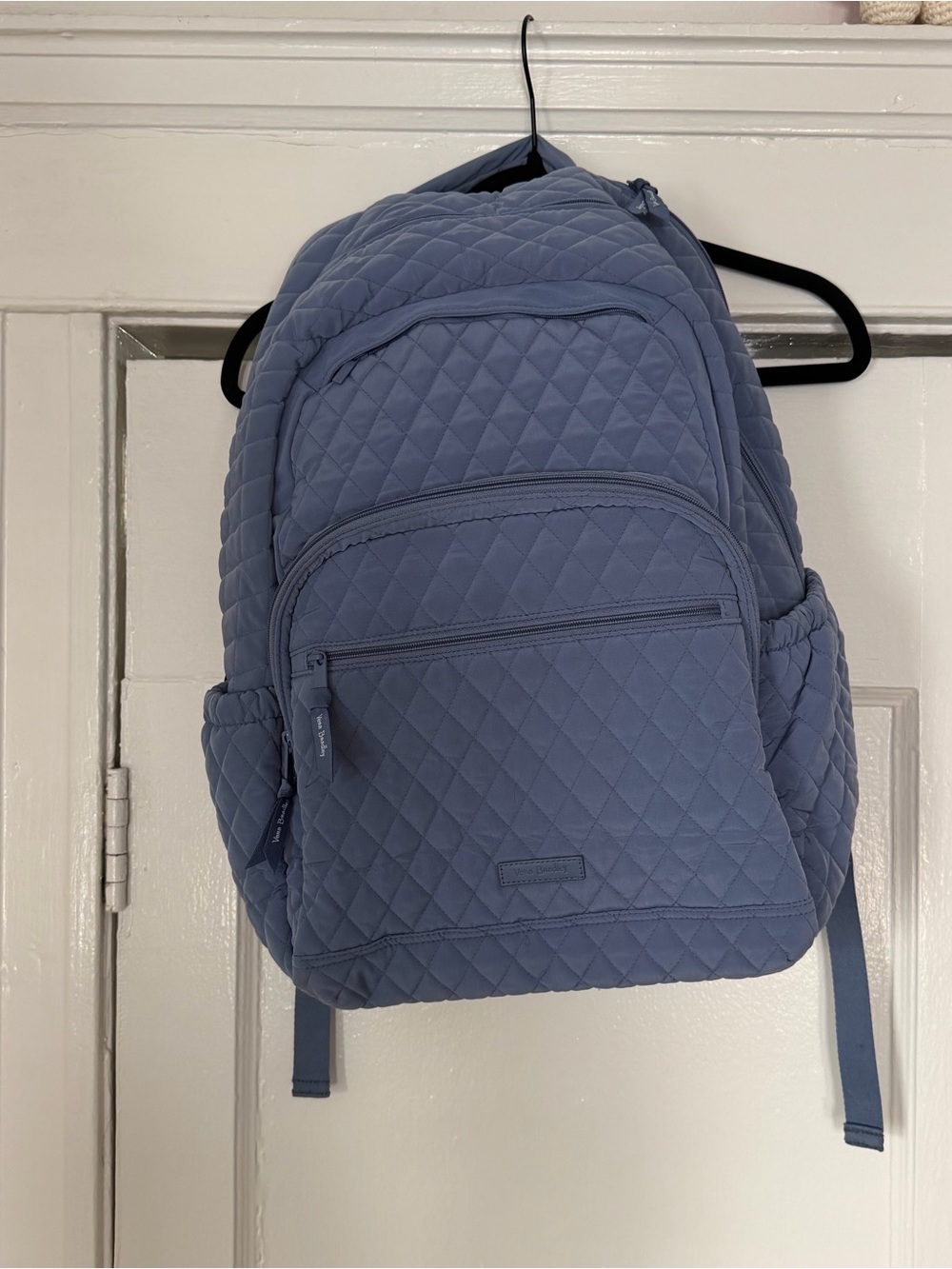 Vera Bradley Quilted Dusty Blue Backpack